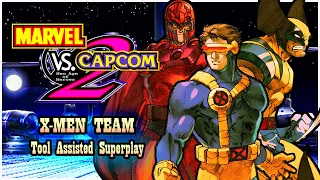 【TAS】MARVEL VS CAPCOM 2 (ARCADE  NAOMI  2000) - X-MEN TEAM  CYCLOPS   WOLVERINE  MAGNETO