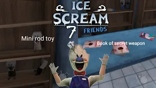 Ice Scream 7 Fanmade Gameplay | Mini rod toy • Book of Secret weapon | Keplerians