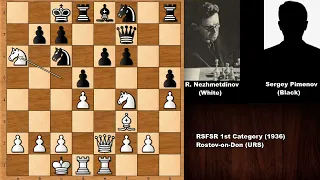 Rashid Nezhmetdinov vs Sergey Pimenov (1936)