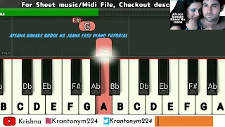 Afsana Banake Bhool Na Jaana | Dil Diya Hai | Synthesia Piano Tutorial