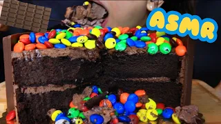 ASMR M&M KITKAT CHOCOLATE CAKE DESSERT BIG BITE ( EATING SOUNDS ) MUKBANG 먹는  먹방 NO TALKING