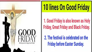 10 Lines on Good Friday| 10 lines Essay on Good Friday| Essay on Good Friday| Jesus Christ