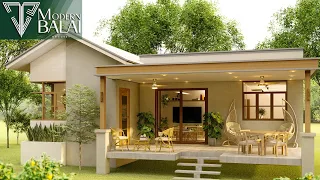 Simple House Design 3-Bedroom Small Farmhouse Idea | 10x11 Meters