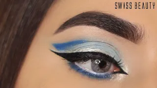 Blue Creative Eye Makeup Ft. Swiss Beauty
