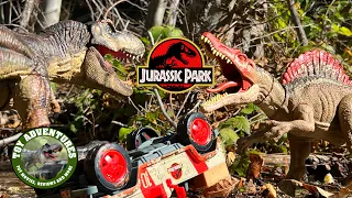 REXY vs SPINOSAURUS, JURASSIC WORLD: Operation Rebirth, Part 3 #jurassicworld #toys #toymovie