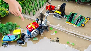 diy tractor miniature harrow machine science project | water pump