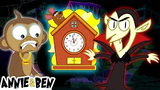 😱 Hickory Dickory Dock In Haunted House 🏚️ | Halloween Songs For Kids