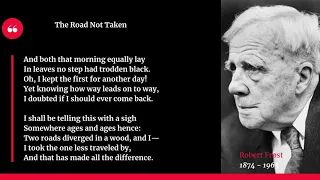 The Road Not Taken by Robert Frost. Poem. «Two roads diverged in a yellow wood». Poem. Lyrics.