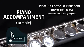 Pièce En Forme De Habanera (Ravel, arr. Fleury) - Piano Accompaniment (sample)
