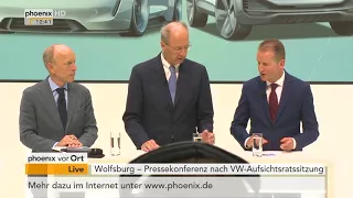 Pressekonferenz nach der VW-Aufsichtsratssitzung am 13.04.18