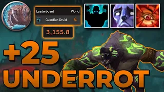Guardian Druid M+ 25 Underrot Fortified | 76.3k Overall | 10.1 WoW Dragonflight