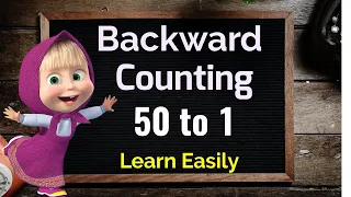 reverse counting 50 to 1 with spelling, Backward counting, 50 to 1, Back counting, ulti ginti