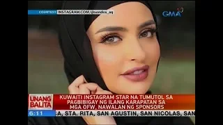 Kuwaiti Instagram star na tumutol sa pagbibigay ng ilang karapatan sa mga OFW, nawalan ng sponsors