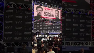 Errol Spence Jr vs Terence Crawford weigh-in scenes #boxing #spence #spencecrawford