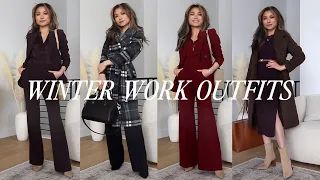 WINTER WORK OUTFIT IDEAS | Work wear outfits of the week winter | Miss Louie