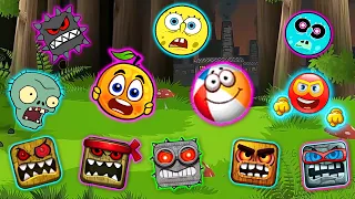 Red Ball 4 Fusion All Big Super Bosses Vs Ball Friend Bosses Vs Orange Ball with SpongeBob, Zombie