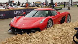 supercars and hypercars accelerating at supercar fest