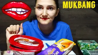 MUKBANG Cookies Turkestan yellow tiles with cream