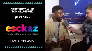 ESCKAZ in Tel Aviv: Interview with John Lundvik (Sweden)