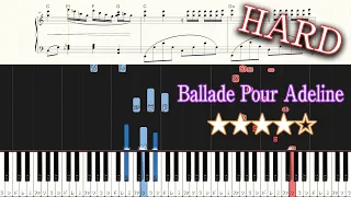 【楽譜】渚のアデリーヌ/リチャード・クレイダーマン（ピアノソロ中級～上級）【ピアノアレンジ楽譜（コード付き）】Richard Clayderman - Ballade Pour Adeline