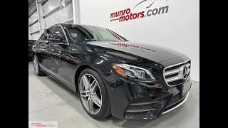 2020 SOLDSOLDSOLD Mercedes-Benz E350 4Matic AMG 2.0L Turbo 4 Door Black on Black 43K kms!