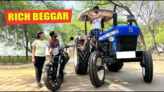 Rich Beggar | Bullet vs Tractor | Yogendra Sharma