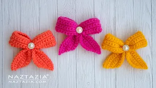 CROCHET EASY BOW - Tutorial for Beginners