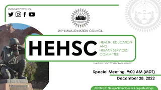 Health, Education, and Human Services Committee Special Meeting, 24th Navajo Nation Council (12/28/2