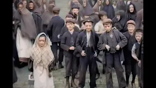 Colorized film footage - Victorian England (1901)