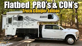 Flatbed For A Truck Camper / Pros and Cons