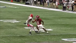 John Metchie injured on this play vs Georgia