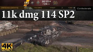 114 SP2 video in Ultra HD 4K🔝 11k dmg, 2 kills, 1366 exp, Berlin 🔝 World of Tanks ✔️
