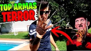 TOP 5 ARMAS LETALES DE PELÍCULAS DE TERROR **LAS MAS LETALES** Makiman