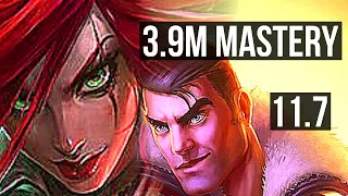 KATARINA vs JAYCE (MID) | 13 solo kills, 3.9M mastery, 2100+ games, 21/4/4 | BR Grandmaster | v11.7