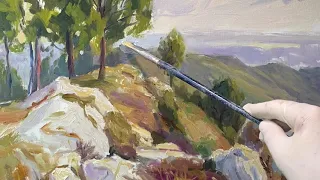 "Ridge Trail I" Oil painting demonstration