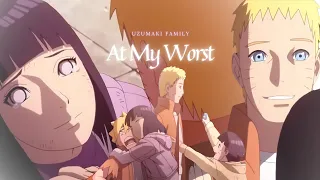 Naruto & Hinata Uzumaki Family- At My Worst| Boruto AMV