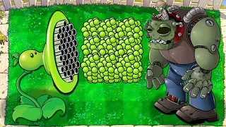 99 Peashooter Attack Dr.Zomboss vs Giga gargantuar - Plants vs Zombies
