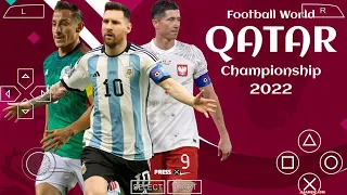 EFOOTBALL PES 2023 PPSSPP WORLD CUP QATAR 2022 FOR ANDROID & GRAPHICS FACE HD CAMERA PS4/PS5