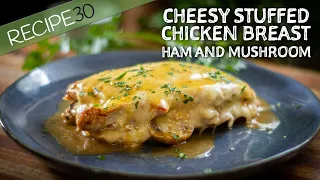 You must try this Cheesy Chicken Meal - Stuffed Chicken Breast with Mushroom and Ham