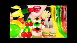 ASMR JELLY ICE BARS, EDIBLE MONEY, GIANT SYRINGE, SOUR CANDY MUKBANG