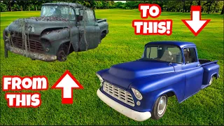 BUILDING A RAT ROD SHOP TRUCK! ! CHASSIS SWAPPING A 1955 CHEVY ON MODERN S10 AND DAILY DRIVING IT!!