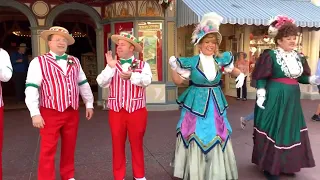 The Walt Disney World Dapper Dans sing with the Citizens of Main Street at the Magic Kingdom Park!