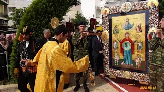 Передача иконы "Божья матерь Патриотиса" в храм Панагия Сумела