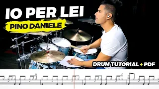 IO PER LEI | Drum Tutorial + PDF (Pino Daniele - M.Katchè) #483