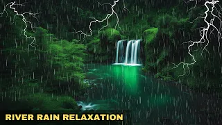 Nature Rain Sounds | Enchanting River Rain Melodies for Relaxation 🌧️ Nature's Soothing Rain ASMR