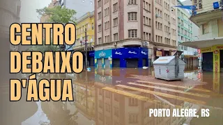 Centro de Porto Alegre inundado há duas semanas, dia é gelado e volta a chover - 16/05/2024
