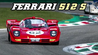 1970 Ferrari 512 S - great V12 sounds (Monza 2019)