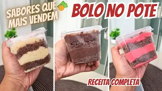 BOLO NO POTE PARA VENDER E GANHAR DINHEIRO | 3 SABORES DE BOLO NO POTE QUE MAIS VENDEM| bolo no pote