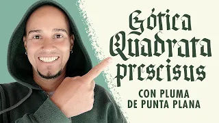 ✅✍ LETRAS Minúsculas GÓTICA QUADRATA PRESCISUS con PLUMA PLANA ✍✅ | PARALLEL PEN 👍