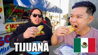 Crazy TIJUANA Street Food Tour 🇲🇽 Pig Head & SEAFOOD Tacos In MEXICO!